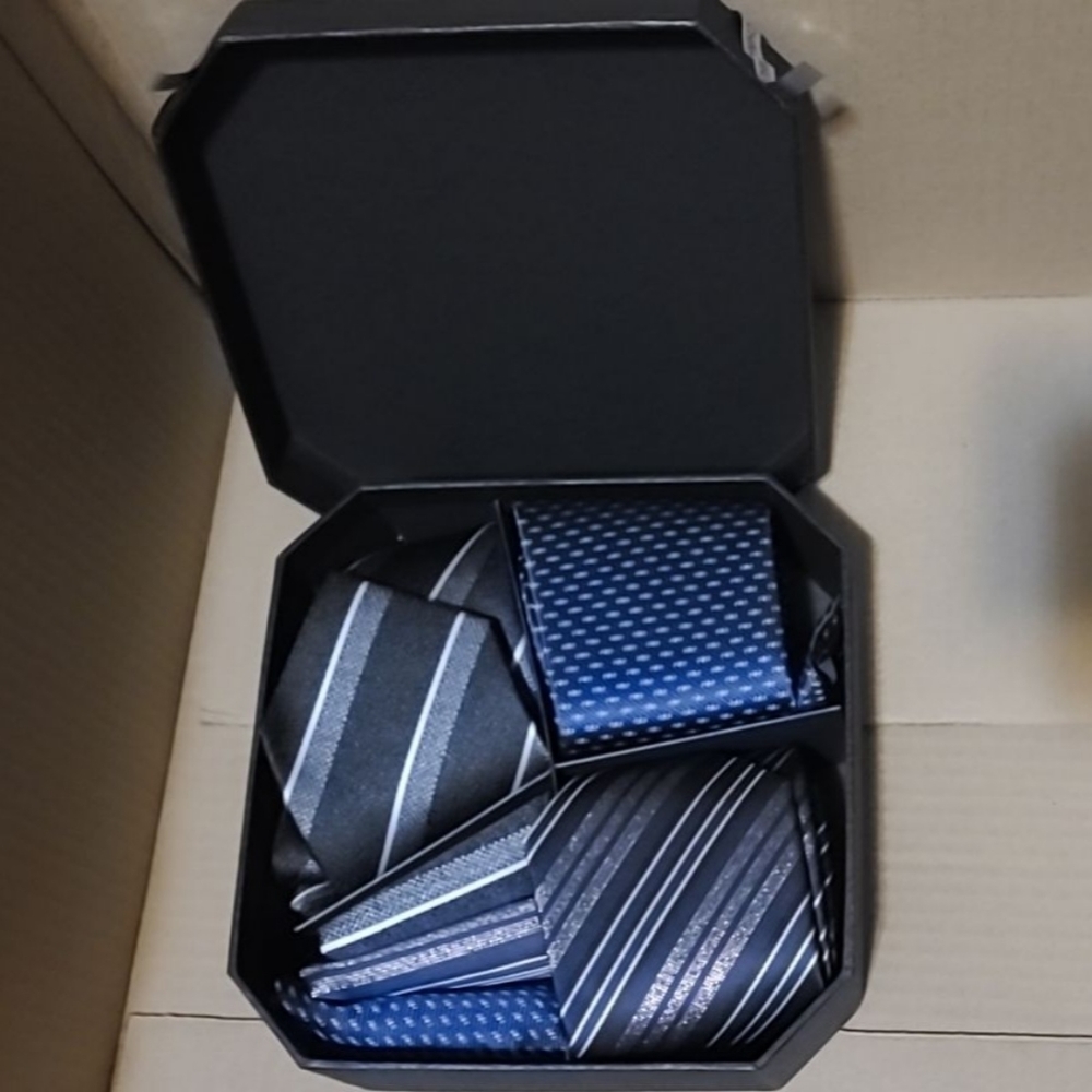 Business Men's Tie, Solid Color Tie, Three-pack Gift Set for Weddings, Holiday